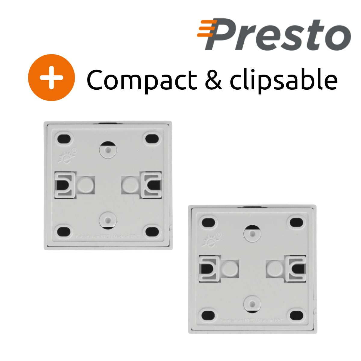 Lot de 2 interrupteurs va et vient + 4 prises 16A en saillie - Blanc - Presto - Zenitech