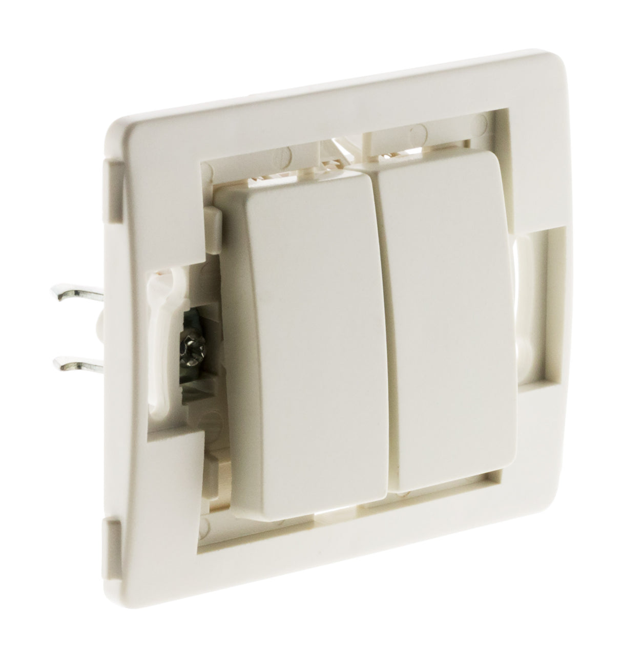 Double va et vient bornes auto composable - blanc - Venus - Zenitech