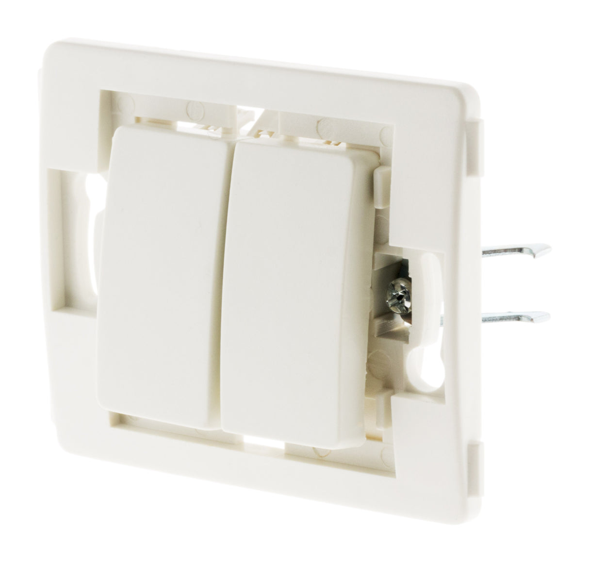 Double va et vient bornes auto composable - blanc - Venus - Zenitech