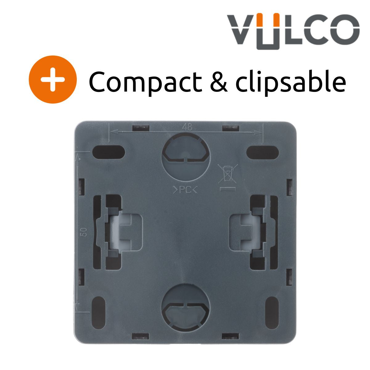 Interrupteur double va et vient 10A saillie Silver - Vulco - Zenitech