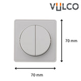 Interrupteur double va et vient 10A saillie Silver - Vulco - Zenitech