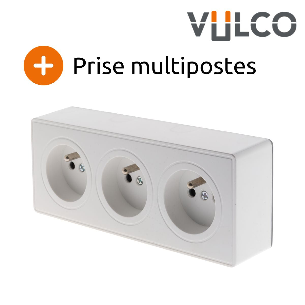 Prise triple saillie 2P+T Vulco Zenitech