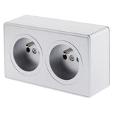 Prise double saillie 2P+T 16A - Vulco - Zenitech