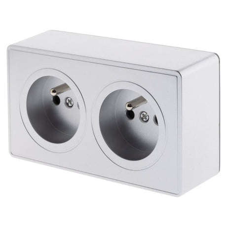 Prise double saillie 2P+T 16A - Vulco - Zenitech