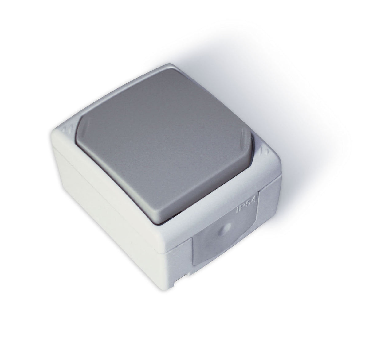Bouton poussoir 10A gris IP54 - Zenitech