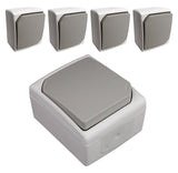 Bouton poussoir 10A gris IP54 - Zenitech