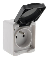 Prise 2P+T IP54 - gris - Zenitech