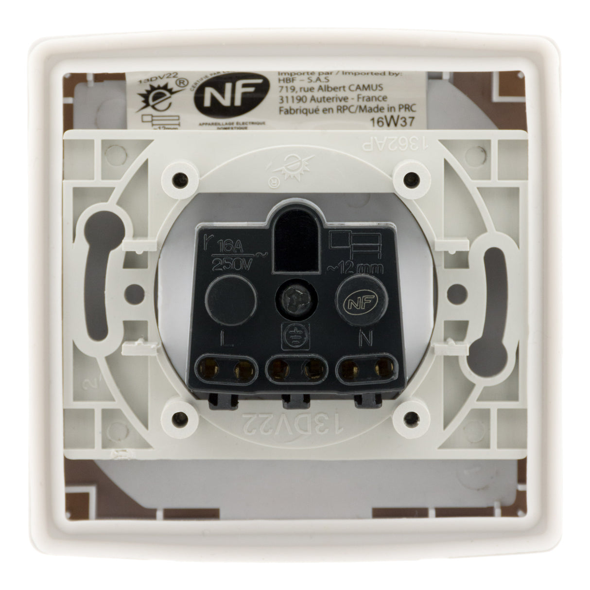 Interrupteur va-et-vient encastrable IP44 - Zenitech
