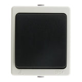 Bouton poussoir Aquae étanche en saillie IP54 - Blanc et Noir - Zenitech