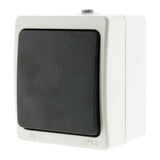 Bouton poussoir Aquae étanche en saillie IP54 - Blanc et Noir - Zenitech