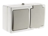 Appareillage mixte horizontal va-et-vient et prise 2P+T - Zenitech