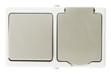 Appareillage mixte horizontal va-et-vient et prise 2P+T - Zenitech