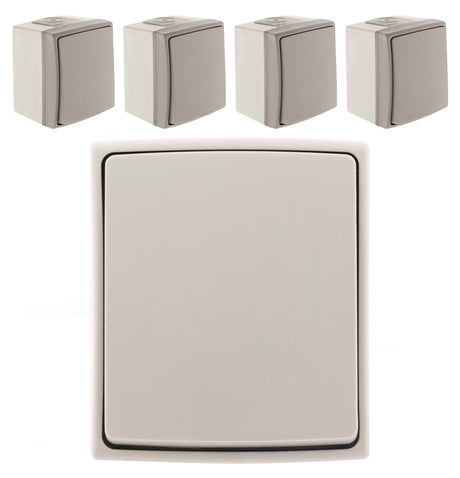 Bouton poussoir IP55 Gris Orok - Zenitech