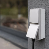 Va et vient + prise 2P+T IP55 - gris - Orok - Zenitech