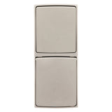 Va et vient + prise 2P+T IP55 - gris - Orok - Zenitech