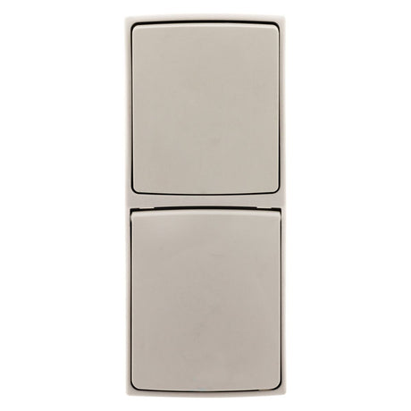 Va et vient + prise 2P+T IP55 - gris - Orok - Zenitech