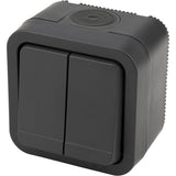 Double va-et-vient étanche IP55 bornes automatiques - en saillie - gamme Granite - Protec