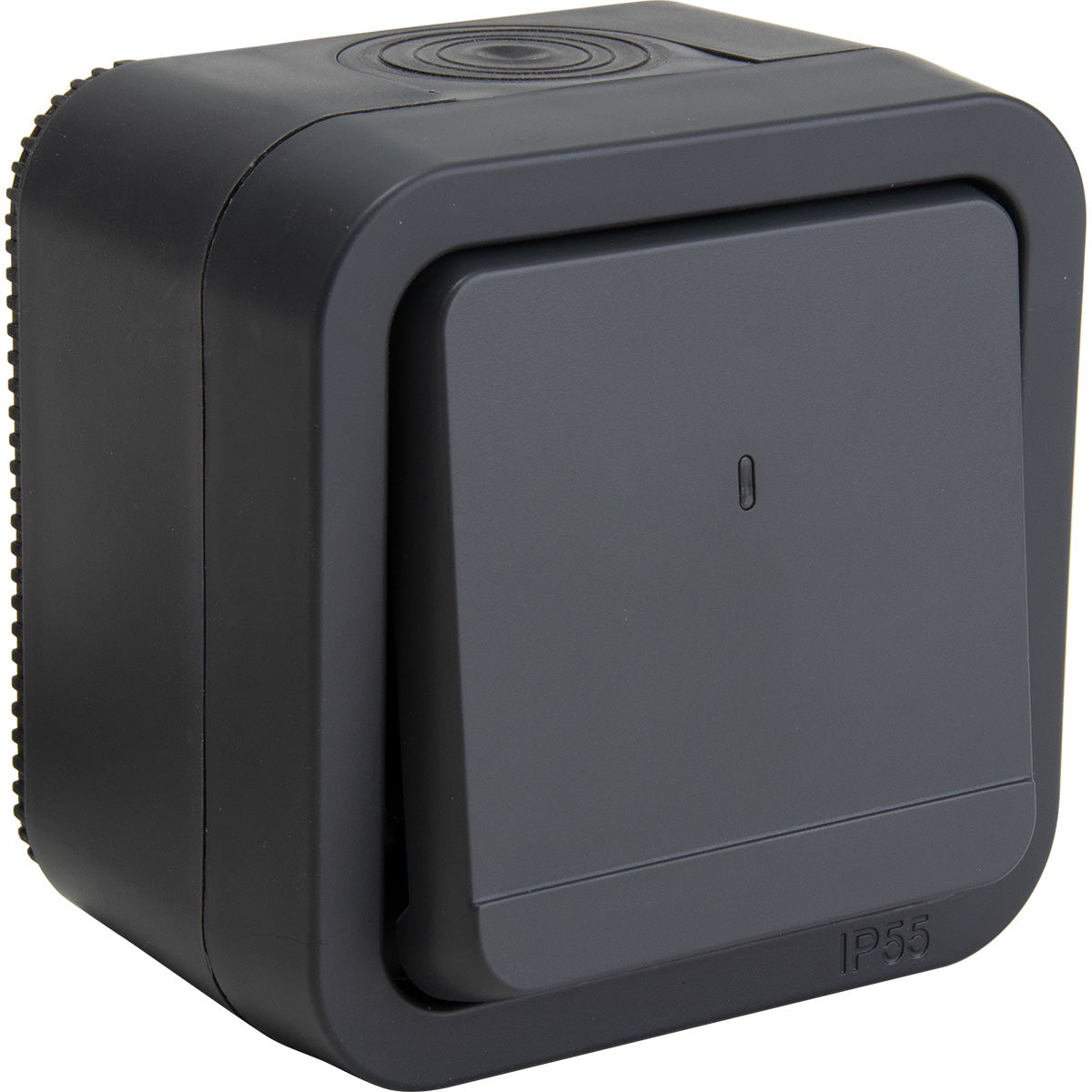Bouton poussoir étanche IP55 bornes auto + voyant lumineux - en saillie - gamme Granite - Protec