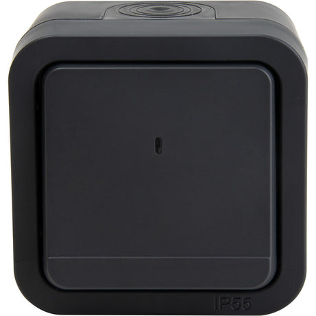 Bouton poussoir étanche IP55 bornes auto + voyant lumineux - en saillie - gamme Granite - Protec