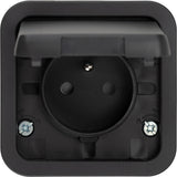 Prise 2P+T 16A simple ou double IP55 - bornes auto saillie - gamme Granite - Protec