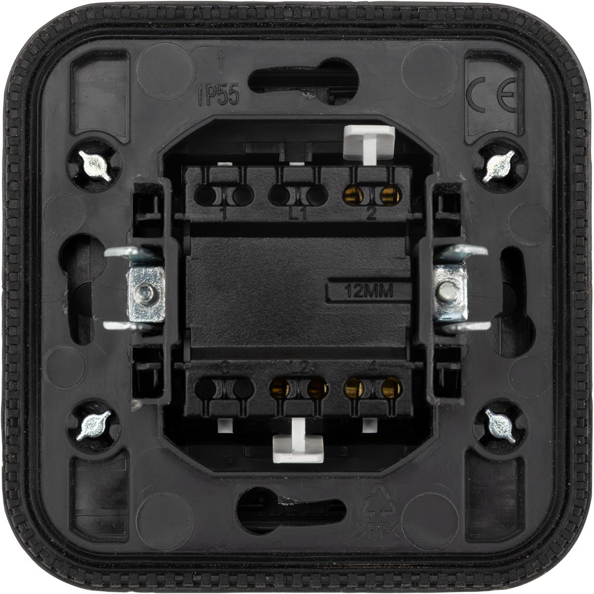 Commande éclairage va-et-vient ou sonnette IP55 - bornes auto - saillie - gamme Granite - Protec