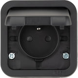 Prise française type E IP55 - 2P+T 16A - bornes auto - encastrée - gamme Granite - Protec
