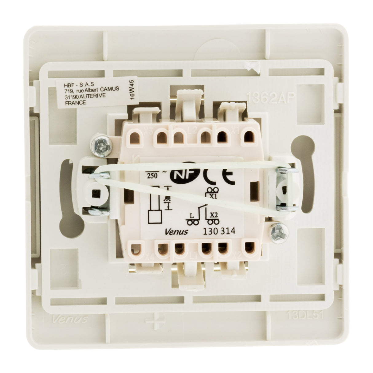 Commande VMC bornes auto - blanc - Venus - Zenitech