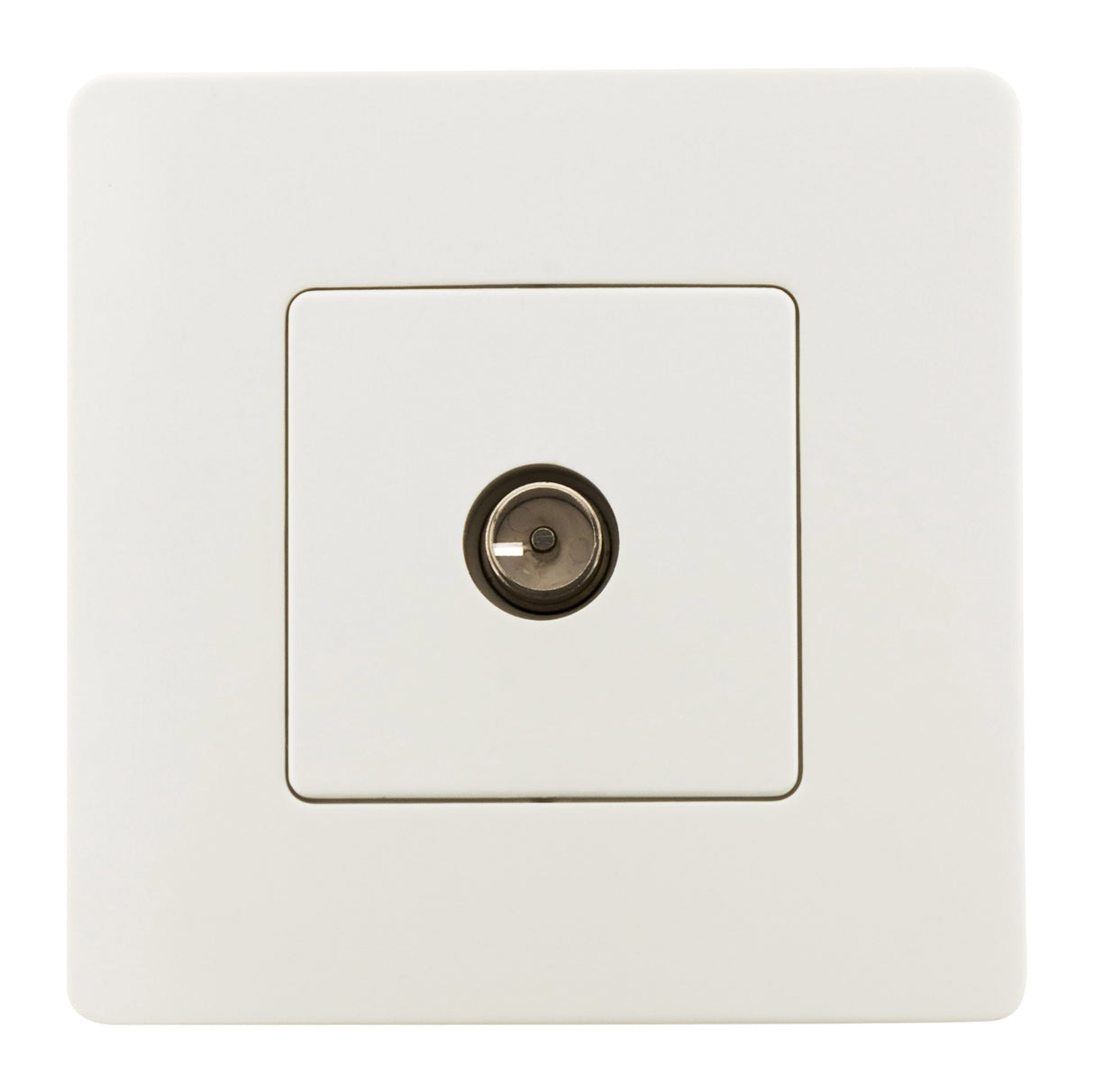 Prise TV Ø9,52mm mâle - blanc - Venus - Zenitech