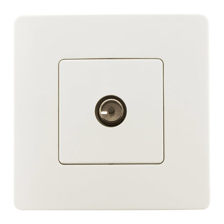 Prise TV Ø9,52mm mâle - blanc - Venus - Zenitech