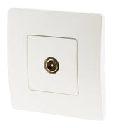 Prise TV Ø9,52mm mâle - blanc - Venus - Zenitech