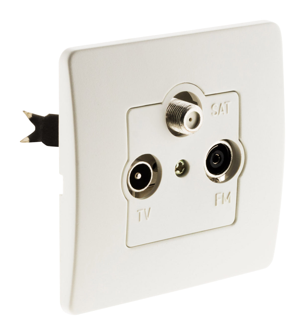 Prise TV Ø9,52mm + SAT + FM - blanc - Venus - Zenitech