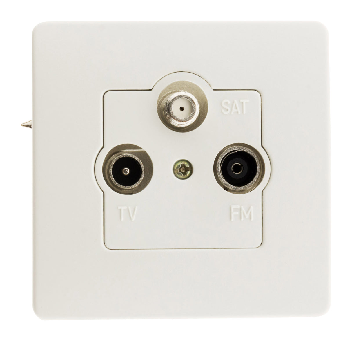 Prise TV Ø9,52mm + SAT + FM - blanc - Venus - Zenitech