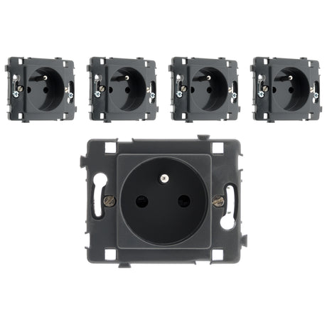 Prise 16A 2P+T noir Clarys - Zenitech