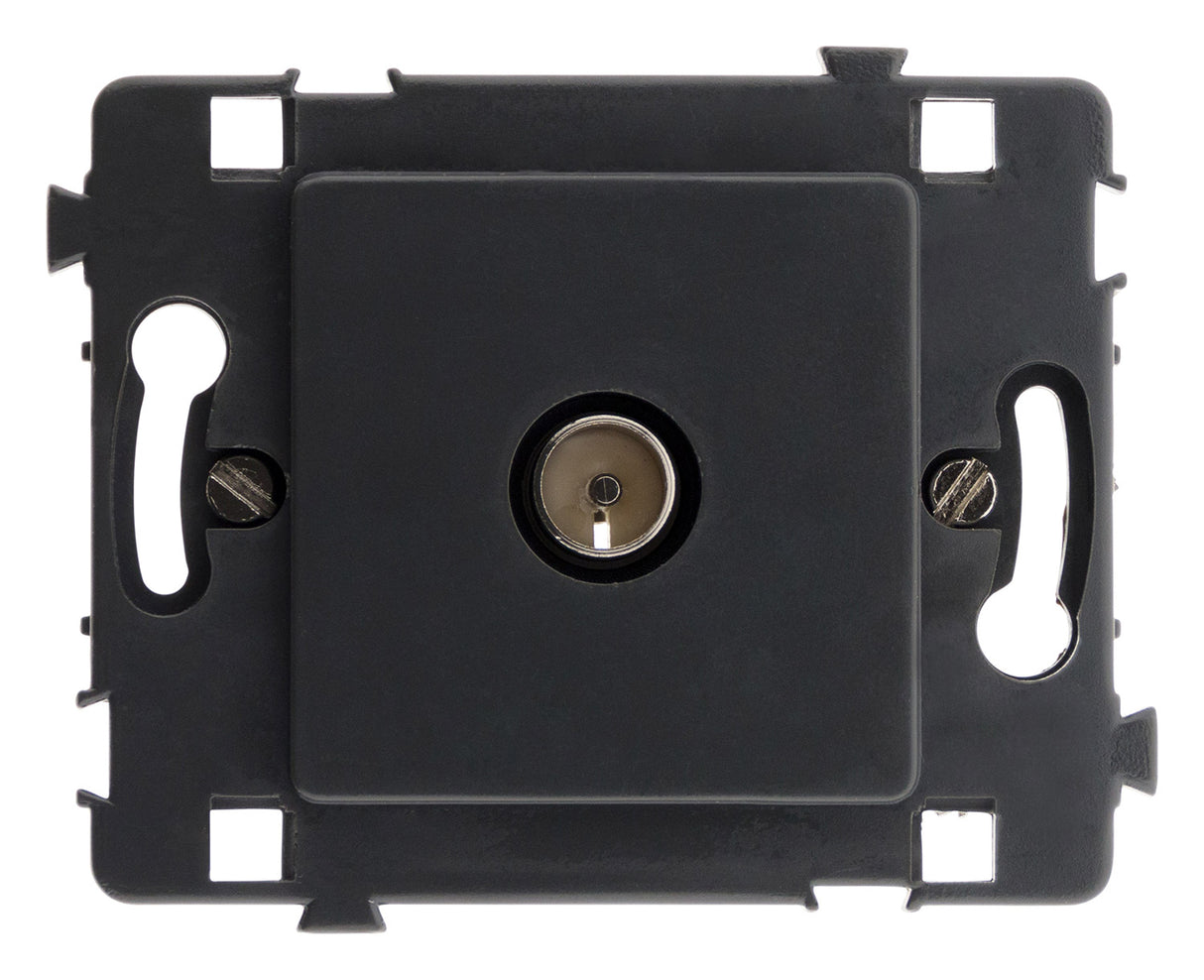 Prise TV Ø9,52 nue - noir - Zenitech