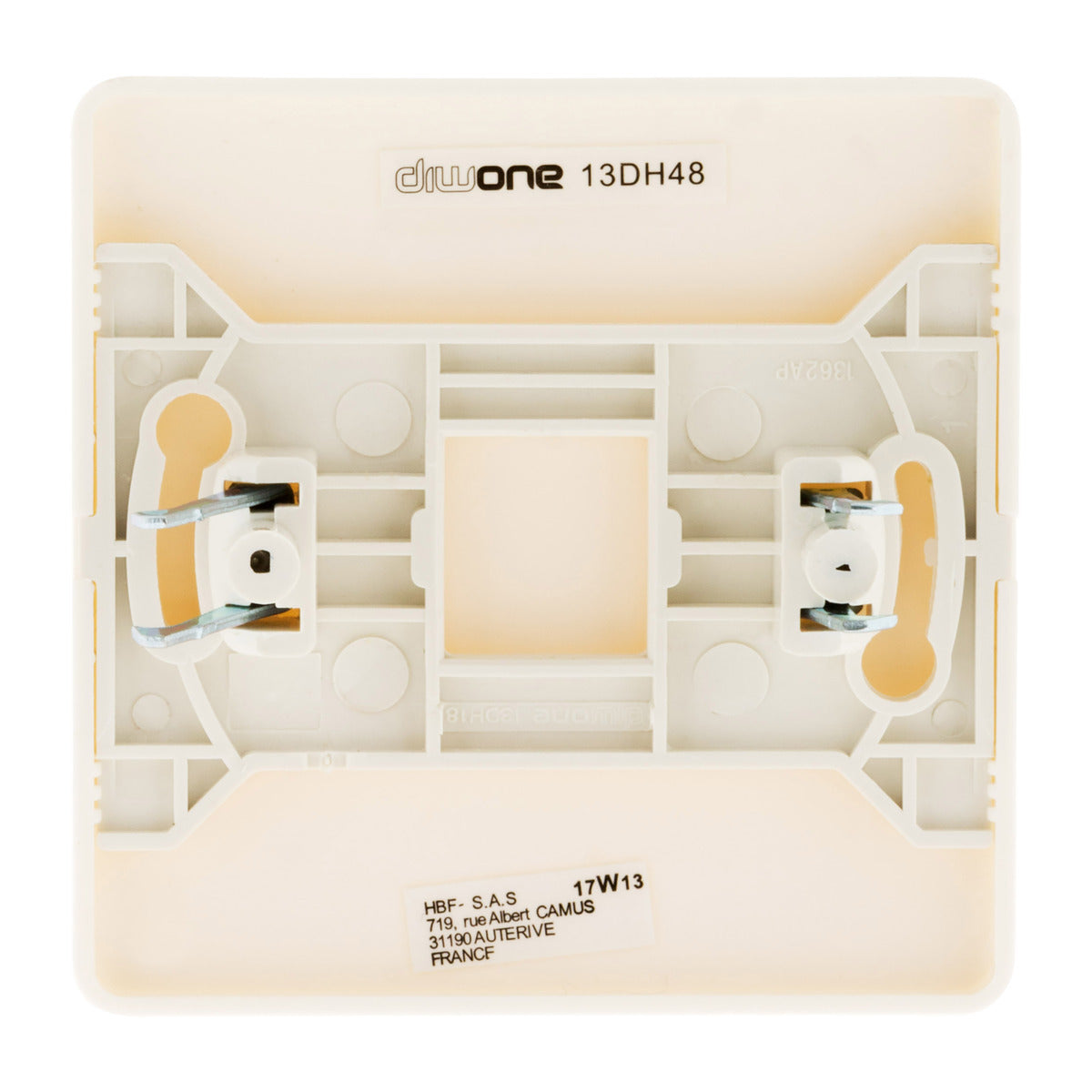Plaque cache boîte 75x75mm vis + griffes - Blanc - Diwone - Zenitech