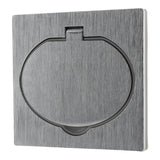 Prise de sol 16A Schuko alu brossé - IP44 + boîte installation - Zenitech