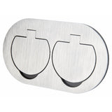 Prise de sol étanche ronde Initiale 16A - 2P+T IP55 - Métal Brossé - Protec