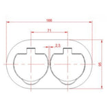 Prise de sol étanche ronde Initiale 16A - 2P+T IP55 - Métal Brossé - Protec