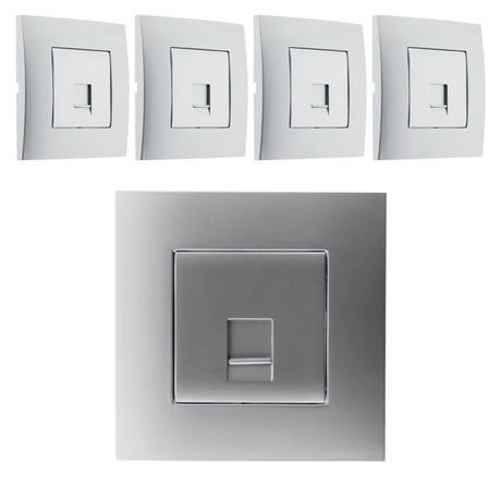 Prise téléphone RJ45 gris - Simplea - Zenitech