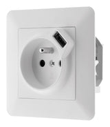 Prise 2P+T + USB 2,4A Artezo - Zenitech