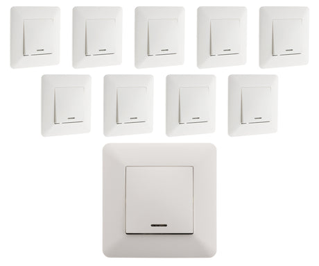 Interrupteur va et vient + voyant Artezo 10A - Zenitech