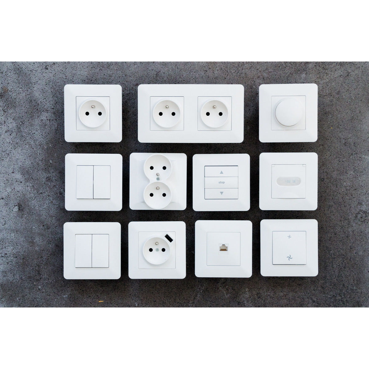 Bouton poussoir à voyant 10A - blanc - Artezo - Zenitech