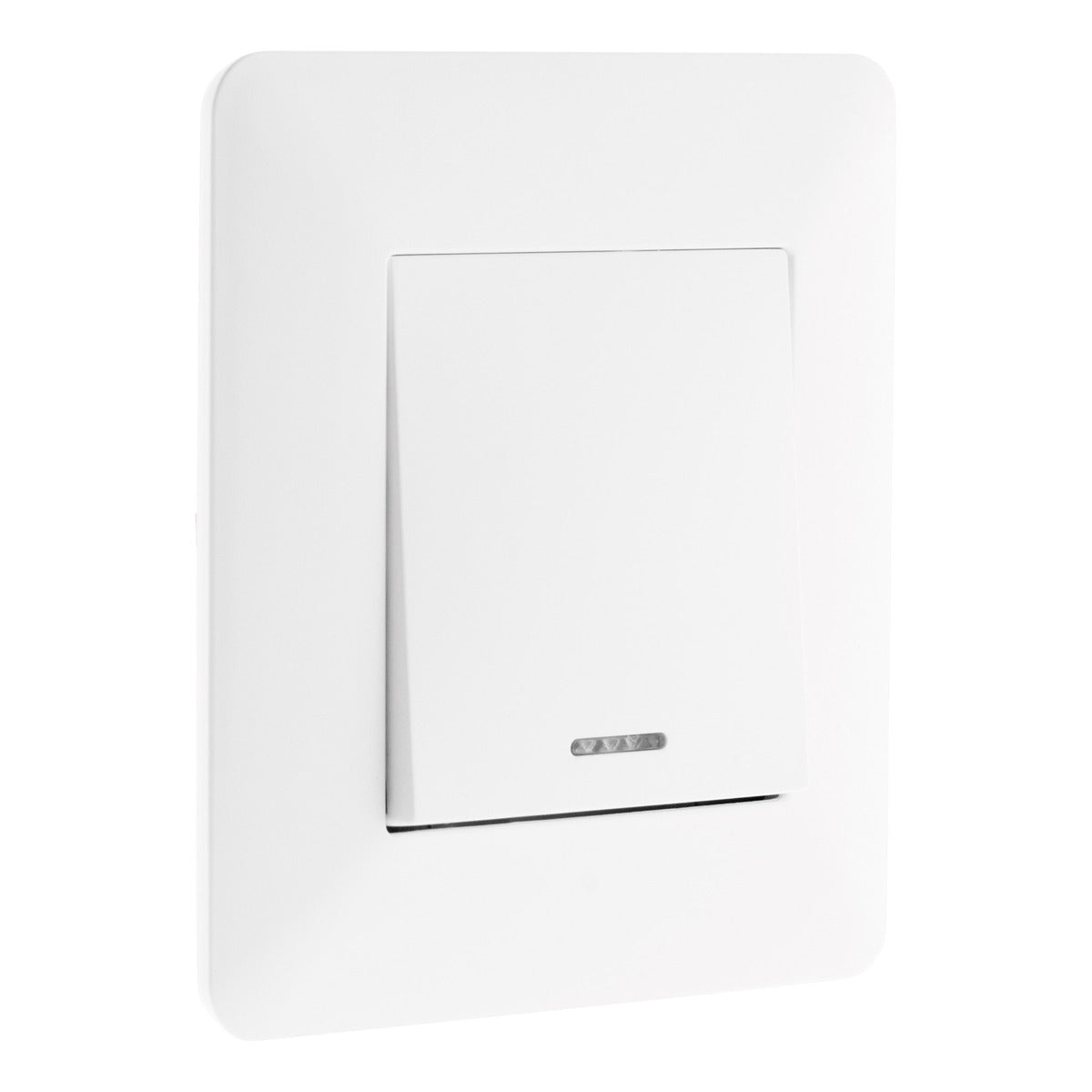 Bouton poussoir à voyant 10A - blanc - Artezo - Zenitech