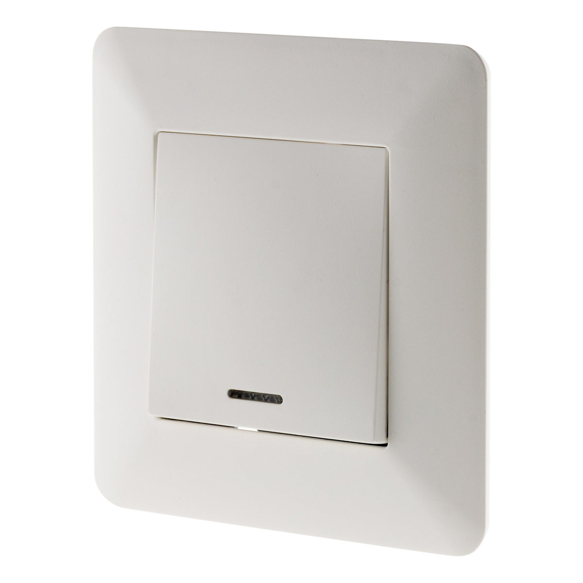 Bouton poussoir à voyant 10A - blanc - Artezo - Zenitech