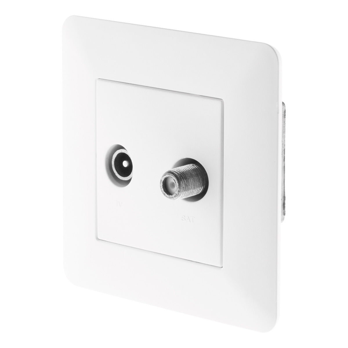 Prise TV Ø9,52mm + satellite - blanc - Artezo - Zenitech