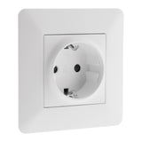 Prise encastrable Schuko 16A - Blanc - Artezo - Zenitech