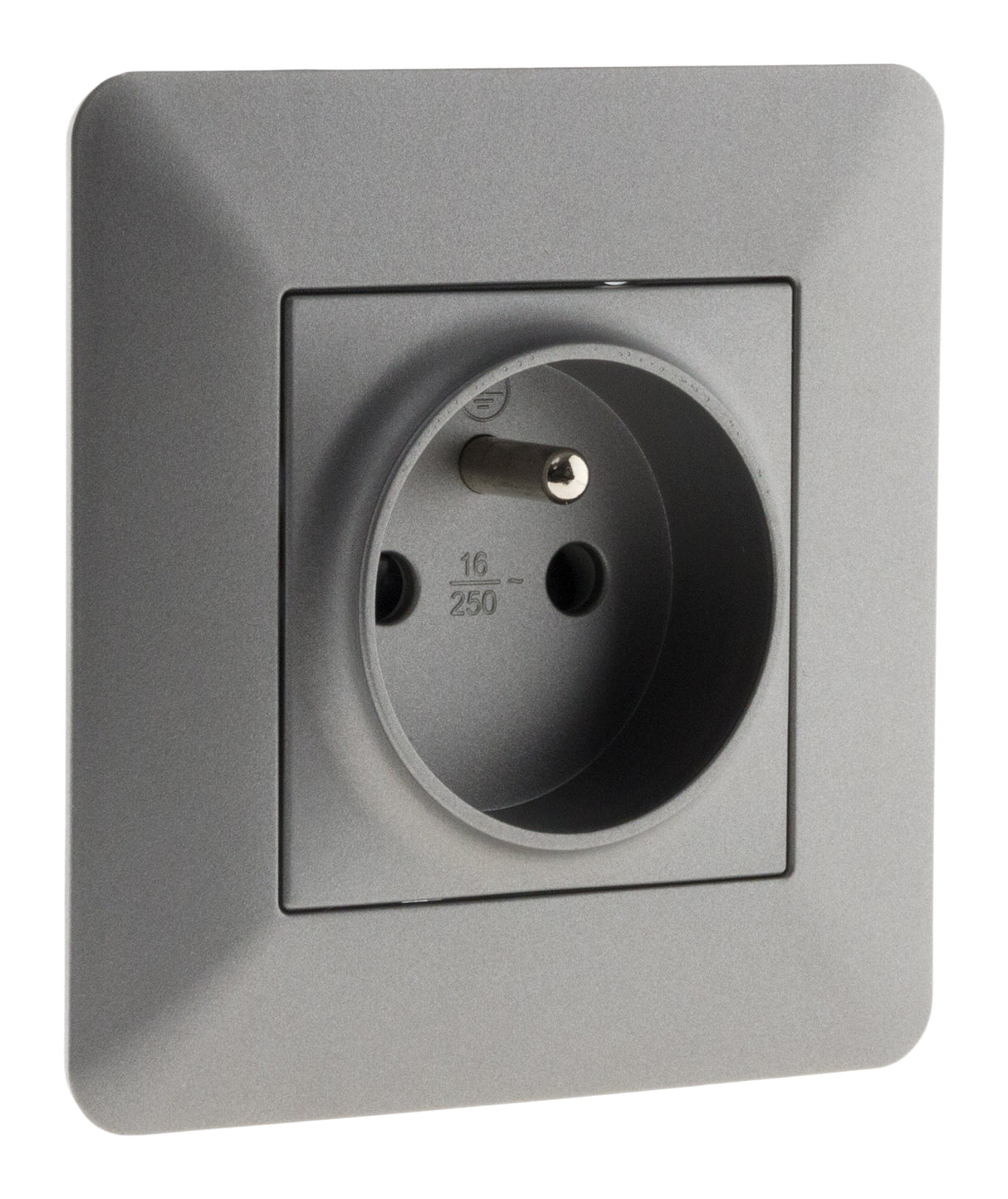 Prise Artezo 2P+T 16A 250V titanium - Zenitech