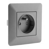 Prise Artezo affleurante 2P+T - titanium - Zenitech