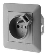 Prise 2P+T + USB 2,4A Artezo - Zenitech