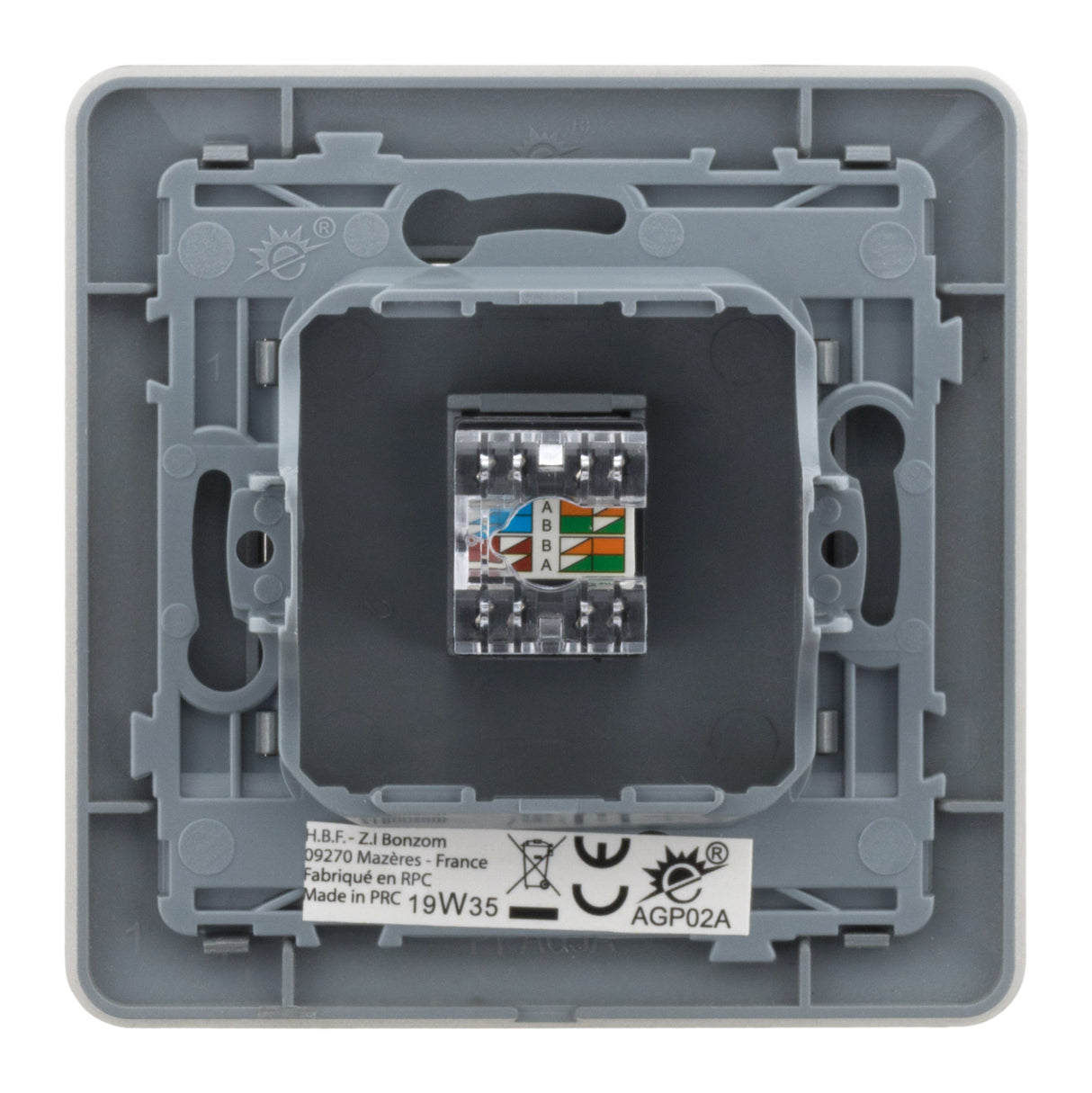 Prise téléphone RJ45 Artezo - titanium - Zenitech